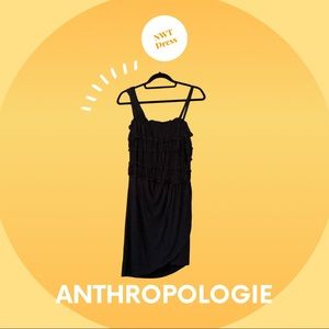 NWT Black ruched dress from Anthropologie